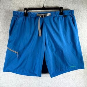 Patagonia Technical Stretch Shorts Men's XL Blue Belted Built In Brief‎ Pockets